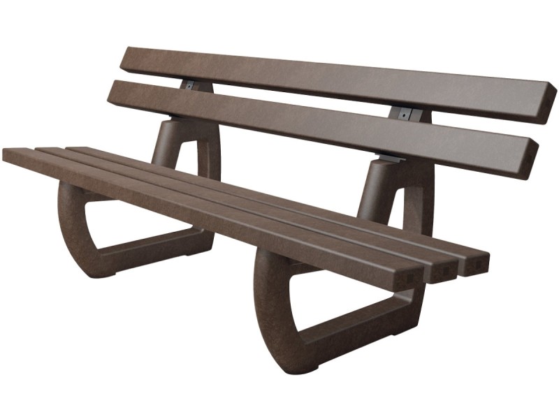 Banc de ville en plastique recyclé TIVOLI Banc de ville en plastique recyclé TIVOLI