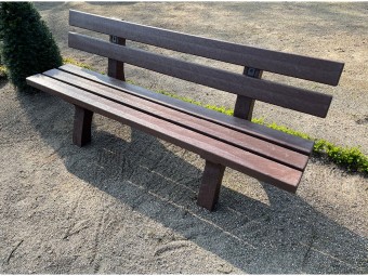 Banc extérieur en plastique recyclé PICCADILY