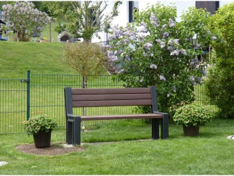 Banc de ville en plastique recyclé HYDE PARK