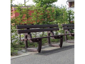 Banc de ville en plastique recyclé TIVOLI