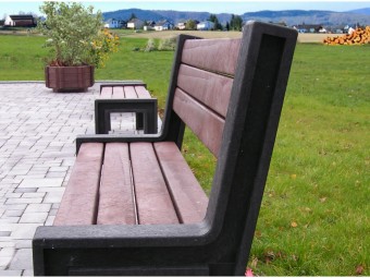 Banc de ville en plastique recyclé HYDE PARK