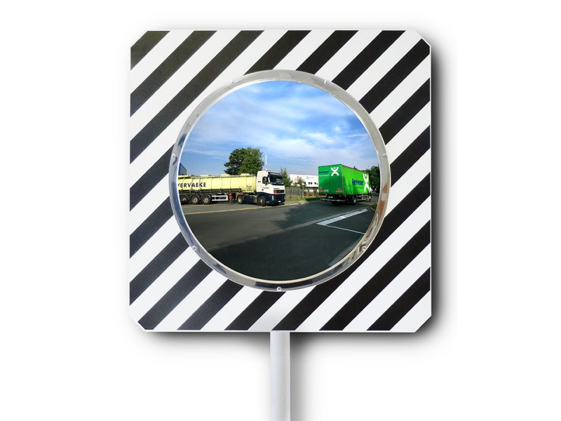 Miroir routier inox - vision à 90° 2 directions Miroir routier inox - vision à 90° 2 directions