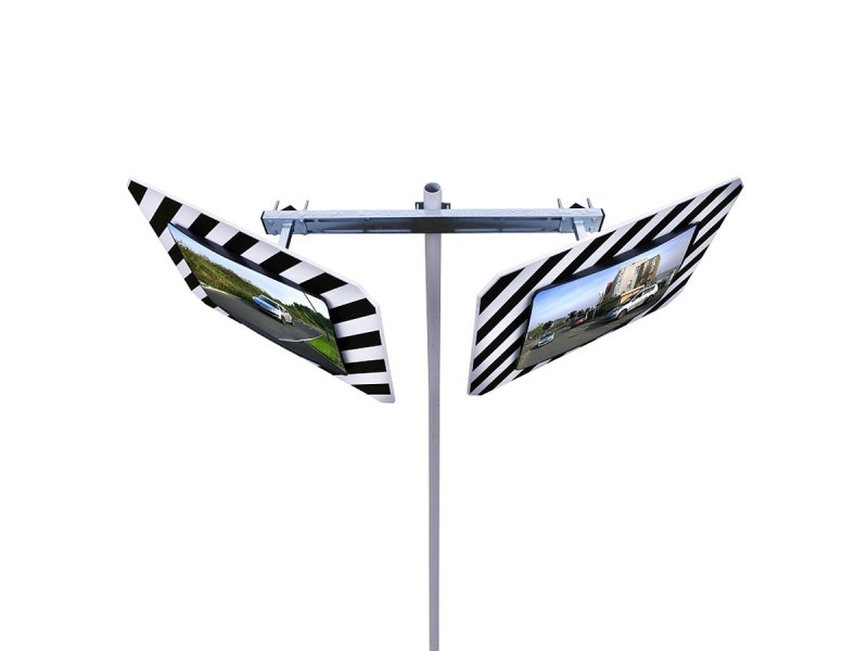 Fourche pour pose de 2 mirroir sur un poteau de fixation Fourche pour pose de 2 mirroir sur un poteau de fixation