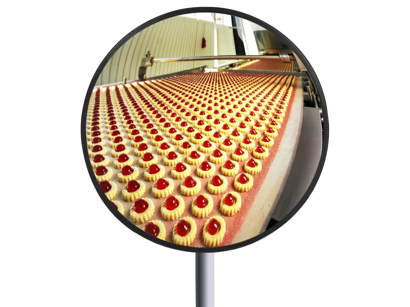 Miroir inox de sécurité multi-usages voie privée - vision 90°