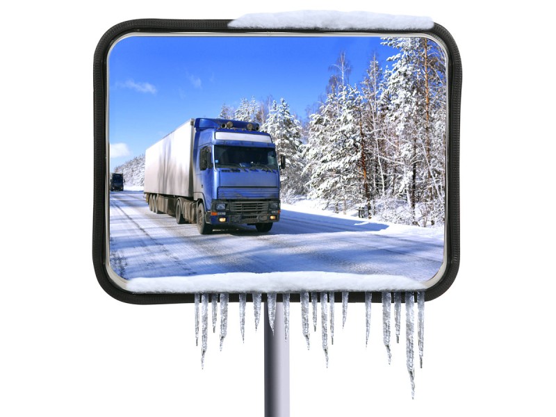 Miroir inox de sécurité multi-usages voie privée antigivre - 90°