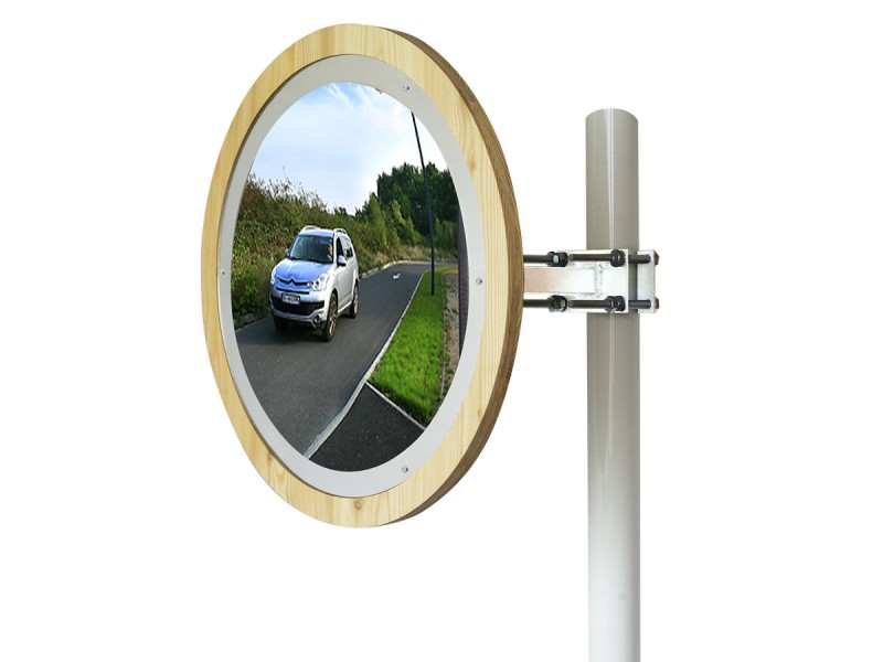 Miroir inox de sécurité multi-usages voie privée - vision 90°