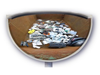 Miroir panoramique 1/2 sphère multi-usages - vision 180° 3 directions