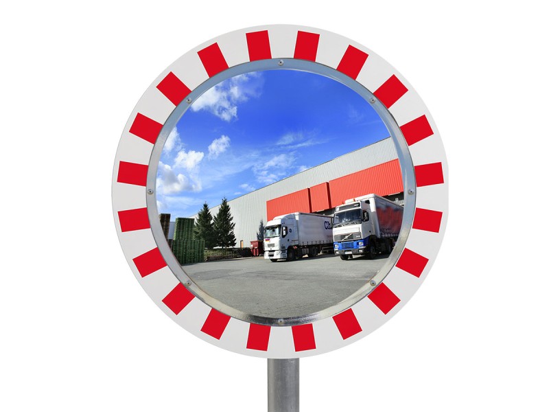 Miroir inox voie privée &amp; l'industrie - vision 90° 2 directions