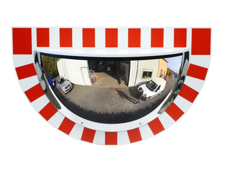 Miroir 1/2 sphère voie privée & l'industrie - vision 180° 3 direction Miroir 1/2 sphère voie privée & l'industrie - vision 180° 3 direction