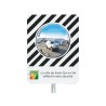 Miroir exterieur rond avec cadre rectangulaire 100% personalisable