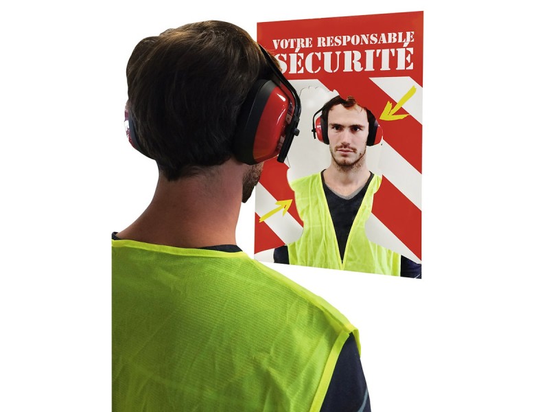 Miroir pour consignes de sécurité - personalisable - Qualimir Miroir pour consignes de sécurité - personalisable - Qualimir