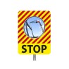 Miroir de chantier temporaire avec message - vision 90°