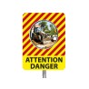 Miroir de chantier temporaire avec message - vision 90°