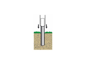 Fixation au sol pour mât de manche à air