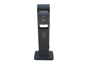 Cendrier sur pied Totem avec poubelle intégrée
