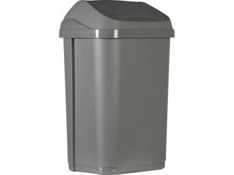 Poubelle couvercle basculant en plastique recyclé