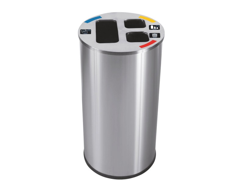 Poubelle tri séléctif 60L avec 3 compartiments