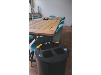 Poubelle tri séléctif 60L avec 3 compartiments