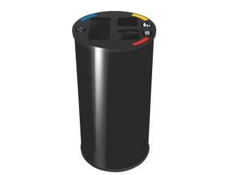 Poubelle tri séléctif 60L avec 3 compartiments