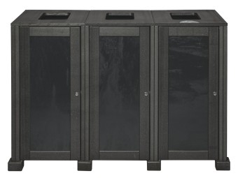 Station de tri sélectif multiflux en briques alimentaires recyclées