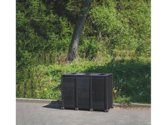 Station de tri sélectif multiflux en briques alimentaires recyclées