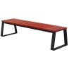 Banquette d'extérieur en bois et pieds acier - Balade