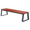 Banquette d'extérieur en bois et pieds acier - Balade