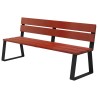 Banc public en bois et pieds acier - Balade
