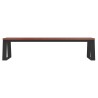 Banquette d'extérieur en bois et pieds acier - Balade