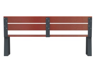 Banc public en bois et pieds acier - Balade