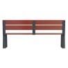 Banc public en bois et pieds acier - Balade