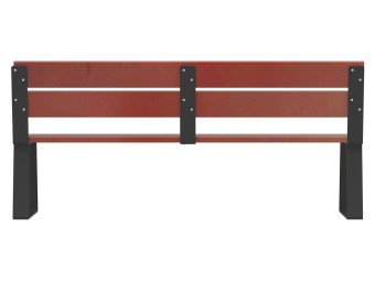 Banc public en bois et pieds acier - Balade