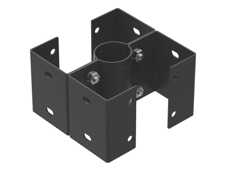 Kit de fixation 4 flux pour poteau Ø50mm