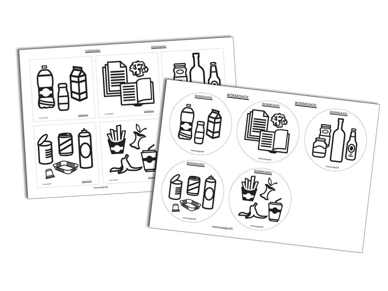 Stickers de tri sélectif recyclable / non recyclable Stickers de tri sélectif recyclable / non recyclable