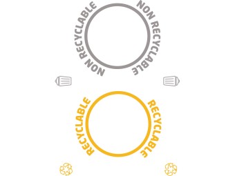 Stickers tri sélectif pour corbeille Tulipe
