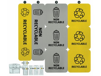 Stickers de tri pour poubelle Cybel anti-nuisible