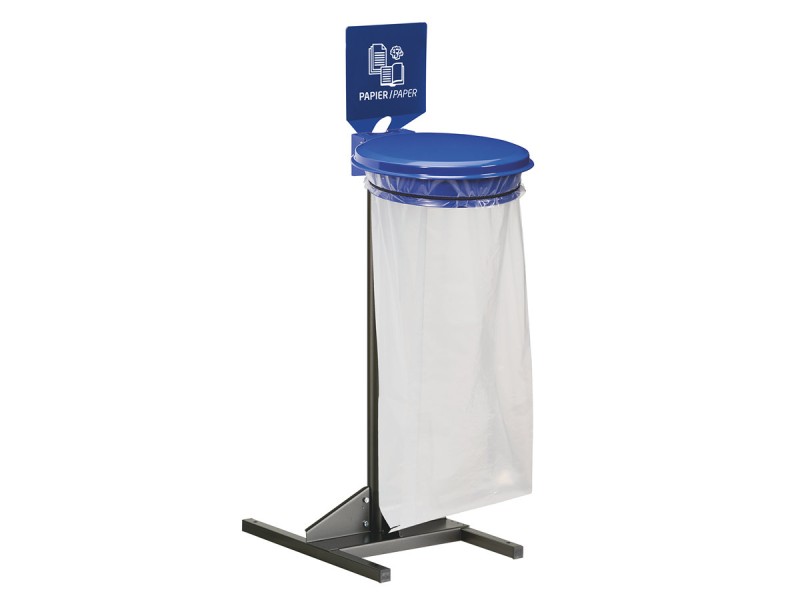 Kit support de sac extérieur 1 à 4 flux avec couvercle Collecmur