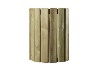 Corbeille de ville ronde en bois 20L Eden