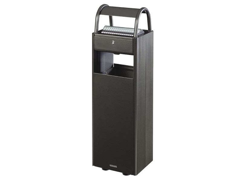 Poubelle extérieure 30l ou 60L avec cendrier à poser au sol Kopa Poubelle extérieure 30l ou 60L avec cendrier à poser au sol Kopa