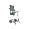 Chariot poubelle voirie pour cantonnier 2 flux