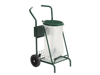 Chariot poubelle voirie pour cantonnier simple flux