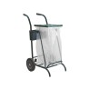 Chariot poubelle voirie pour cantonnier 2 flux