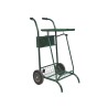 Chariot poubelle voirie pour cantonnier 2 flux