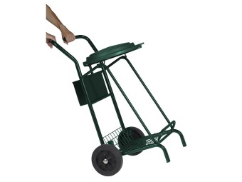 Chariot poubelle voirie pour cantonnier simple flux
