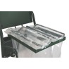 Chariot poubelle voirie pour cantonnier 2 flux