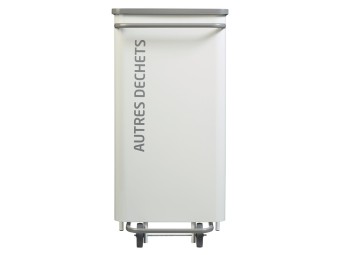 Poubelle de tri sélectif mobile à pédale 110L ouverture facile Nomade
