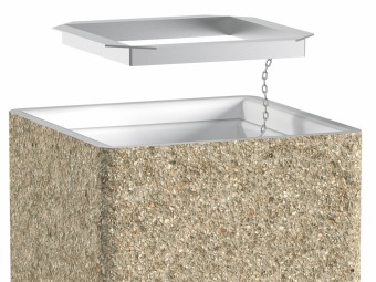 Poubelle béton à poser 80L Olympe