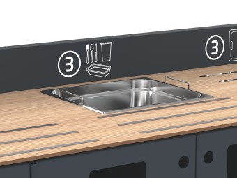Meuble de tri sélectif pour restauration collective Restotri