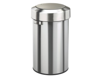 Poubelle inox anti-traces 40L à couvercle basculant 60L Salsa