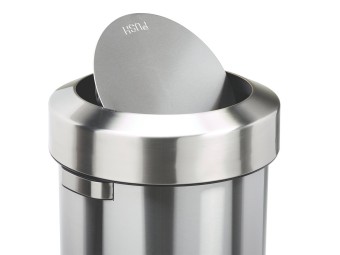 Poubelle inox anti-traces 40L à couvercle basculant 60L Salsa